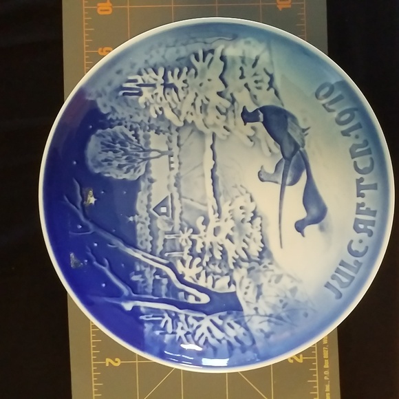 PLATE Bing & Grondahl Copenhagen 1970 JULE AFTER Pheasants in the snow Christmas - Picture 3 of 3